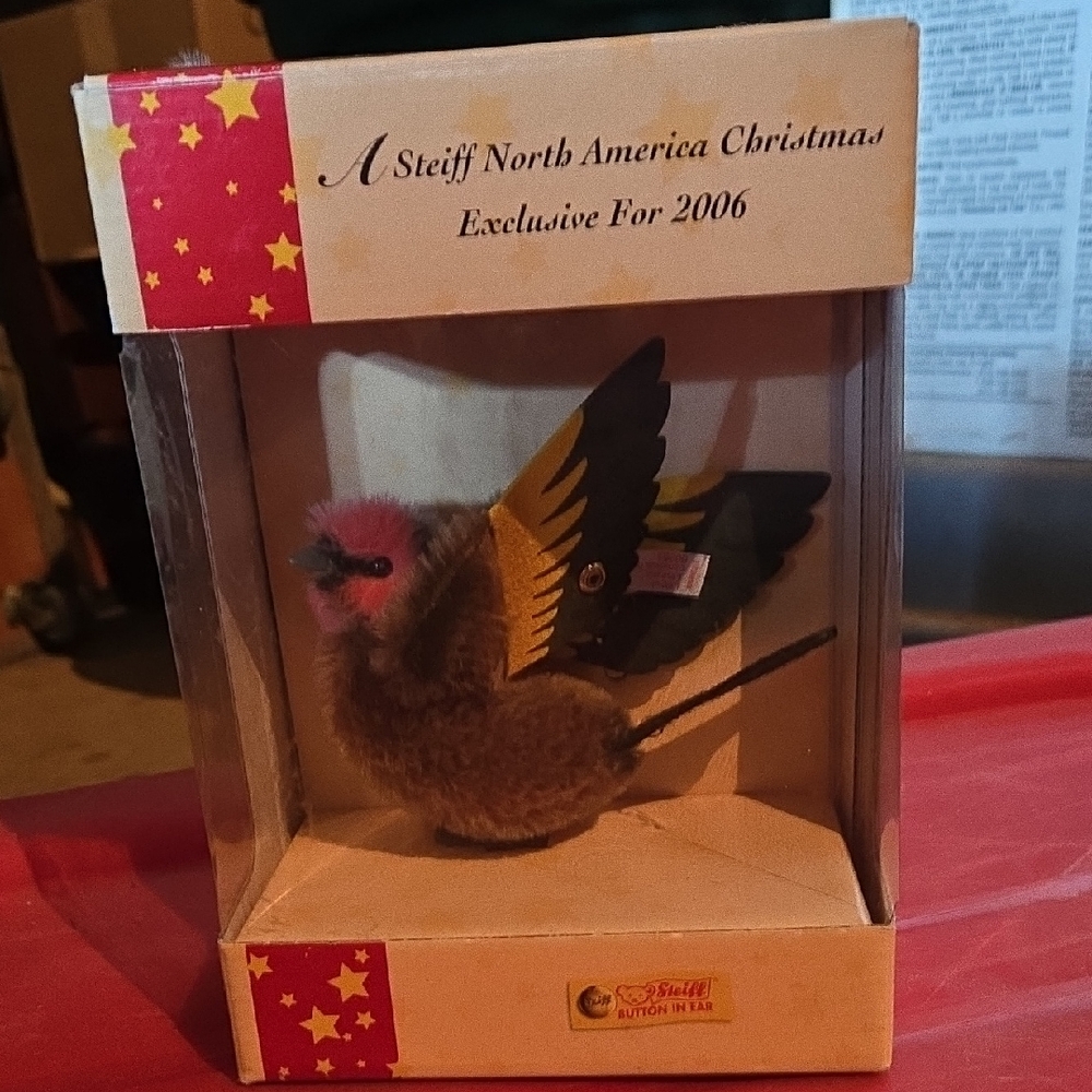 Steiff Christmas Finch New Old Stock